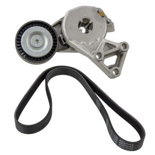 Riemenspanner Spannrolle mit Doppelkeilrippenriemen für Fzg. ohne Klimaanlage 1.6 1.8 2.0 AUDI A3 (8L) VW Golf IV 4 SKODA Octavia 1U