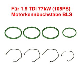 Ladeluftschlauch Turboschlauch Dichtungssatz fr 1.9 TDI BLS Motor VW Golf 5 Touran Caddy A3